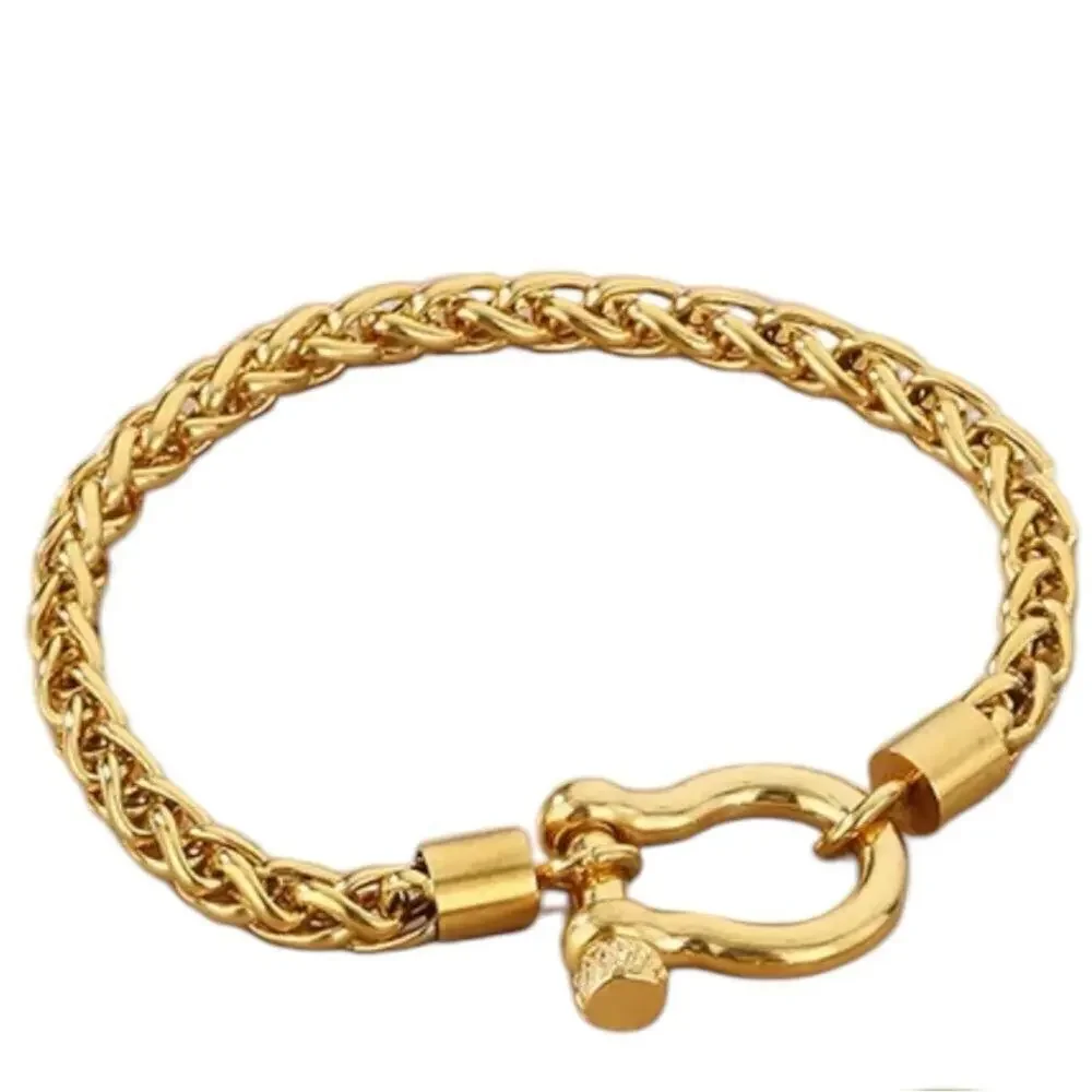 18K Horseshoe Gold Plated Bracelet
